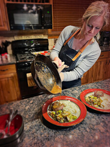 Erin cooking