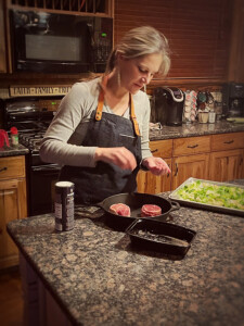 Erin cooking